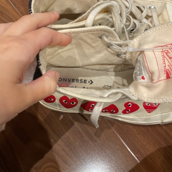 COMME DES GARÇONS PLAY Converse Chuck Taylor /High Top Sneaker men’s 6 women’s 8 - Picture 8 of 11